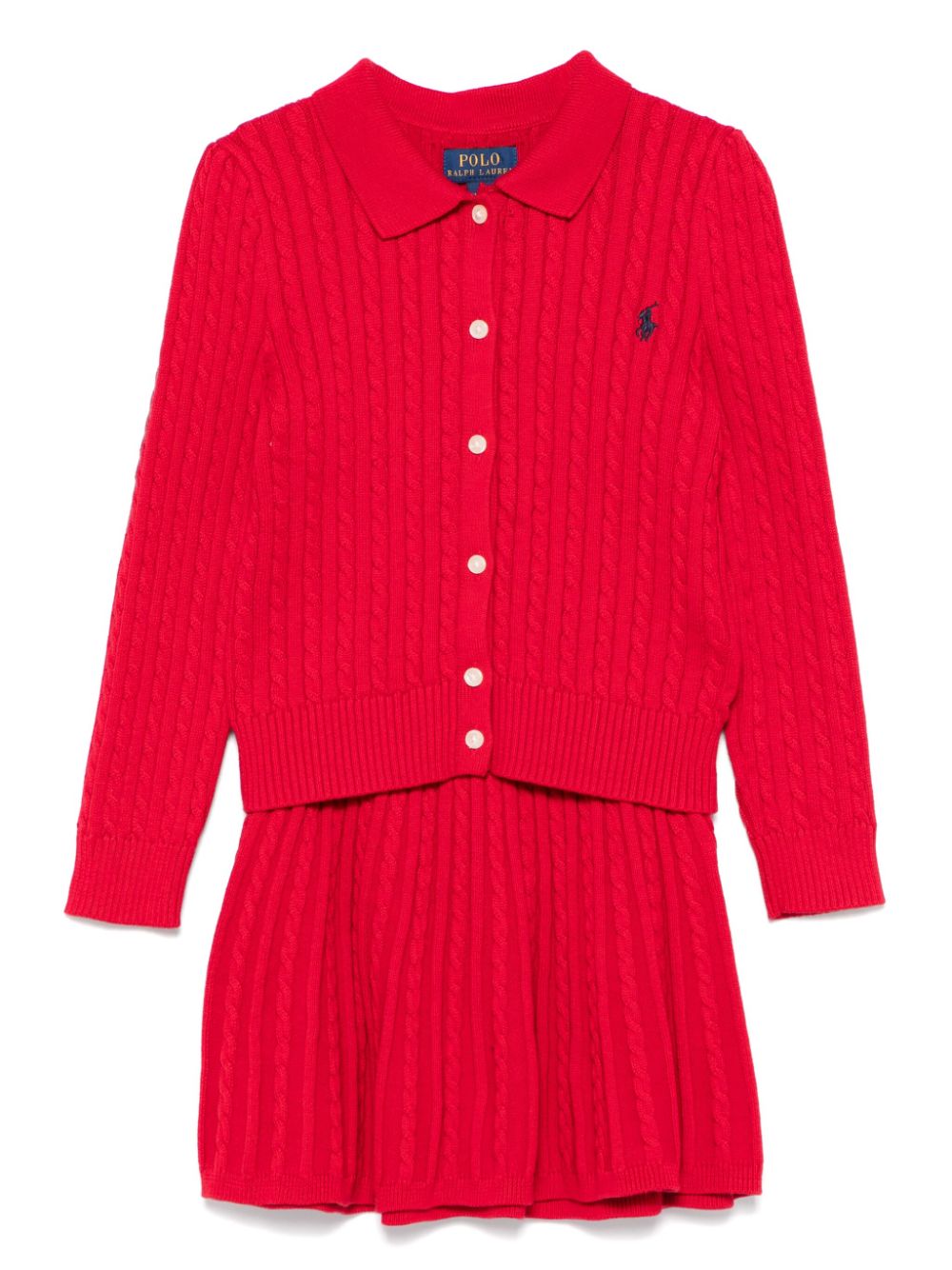 POLO RALPH LAUREN KIDS Polo Pony-embroidered skirt set von POLO RALPH LAUREN KIDS