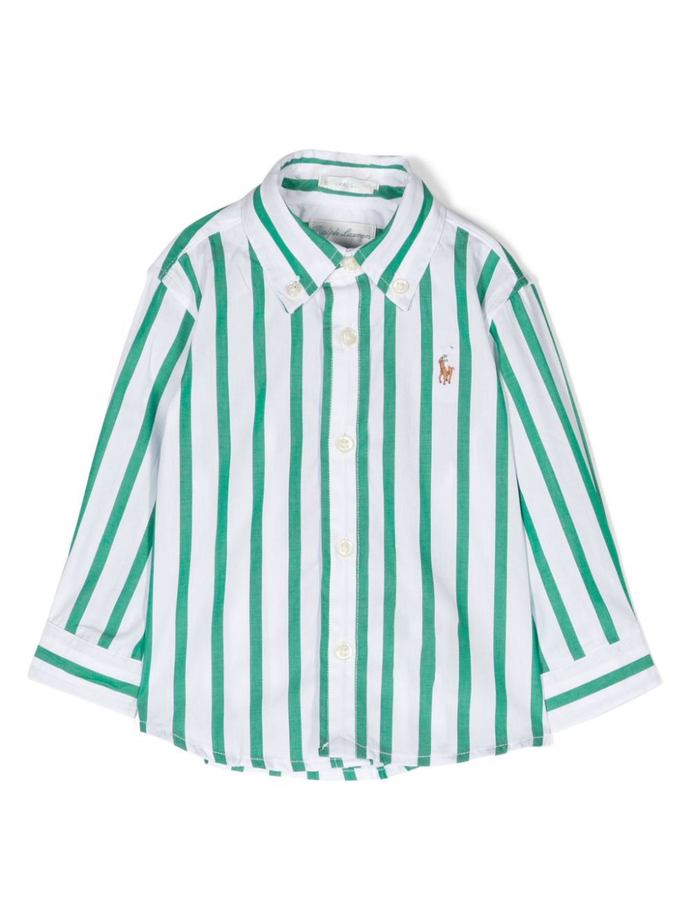 POLO RALPH LAUREN KIDS Polo Pony-embroidered striped shirt - Green von POLO RALPH LAUREN KIDS