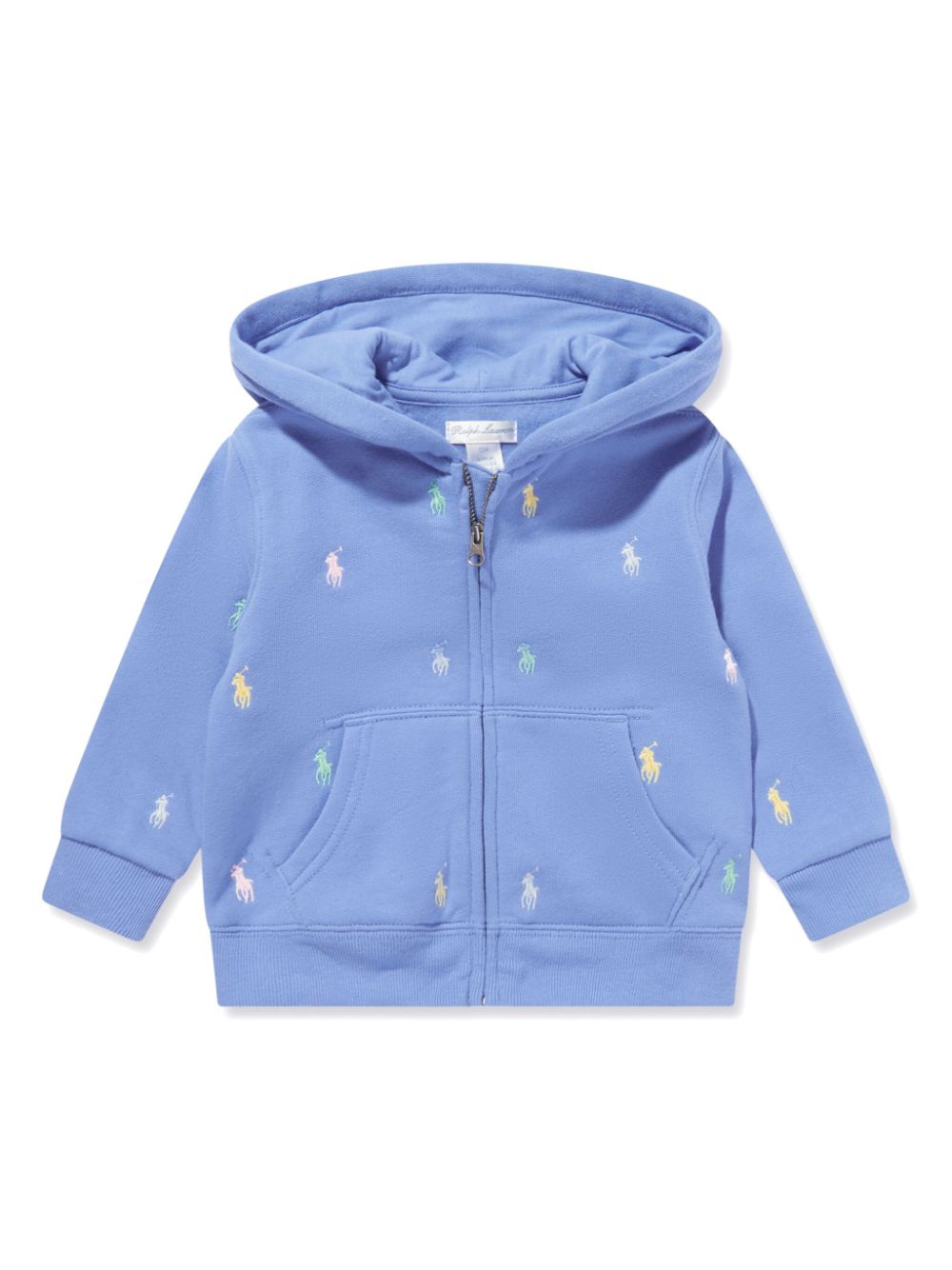 POLO RALPH LAUREN KIDS Polo Pony logo-embroidered hoodie - Blue von POLO RALPH LAUREN KIDS