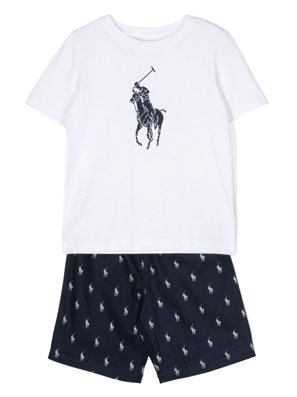 POLO RALPH LAUREN KIDS Polo Pony-print shorts set - White von POLO RALPH LAUREN KIDS