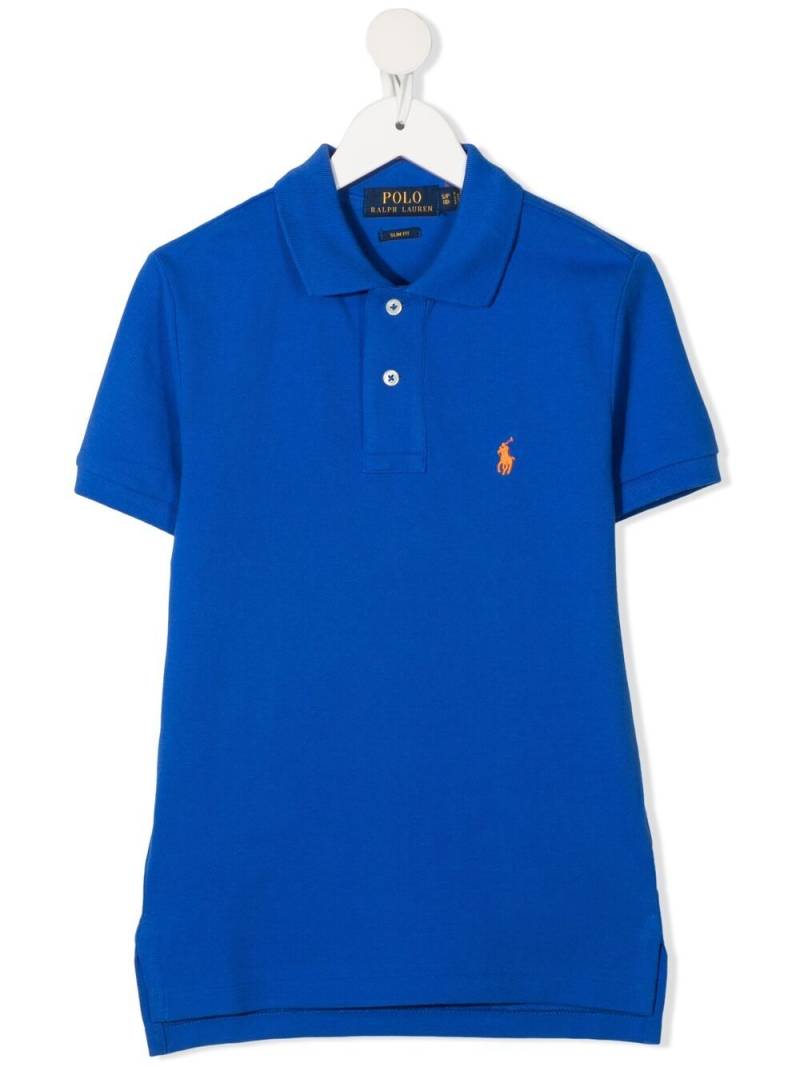 POLO RALPH LAUREN KIDS Pony-logo cotton polo shirt - Blue von POLO RALPH LAUREN KIDS