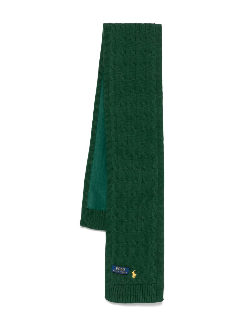 POLO RALPH LAUREN KIDS cable-knit cotton scarf - Green von POLO RALPH LAUREN KIDS