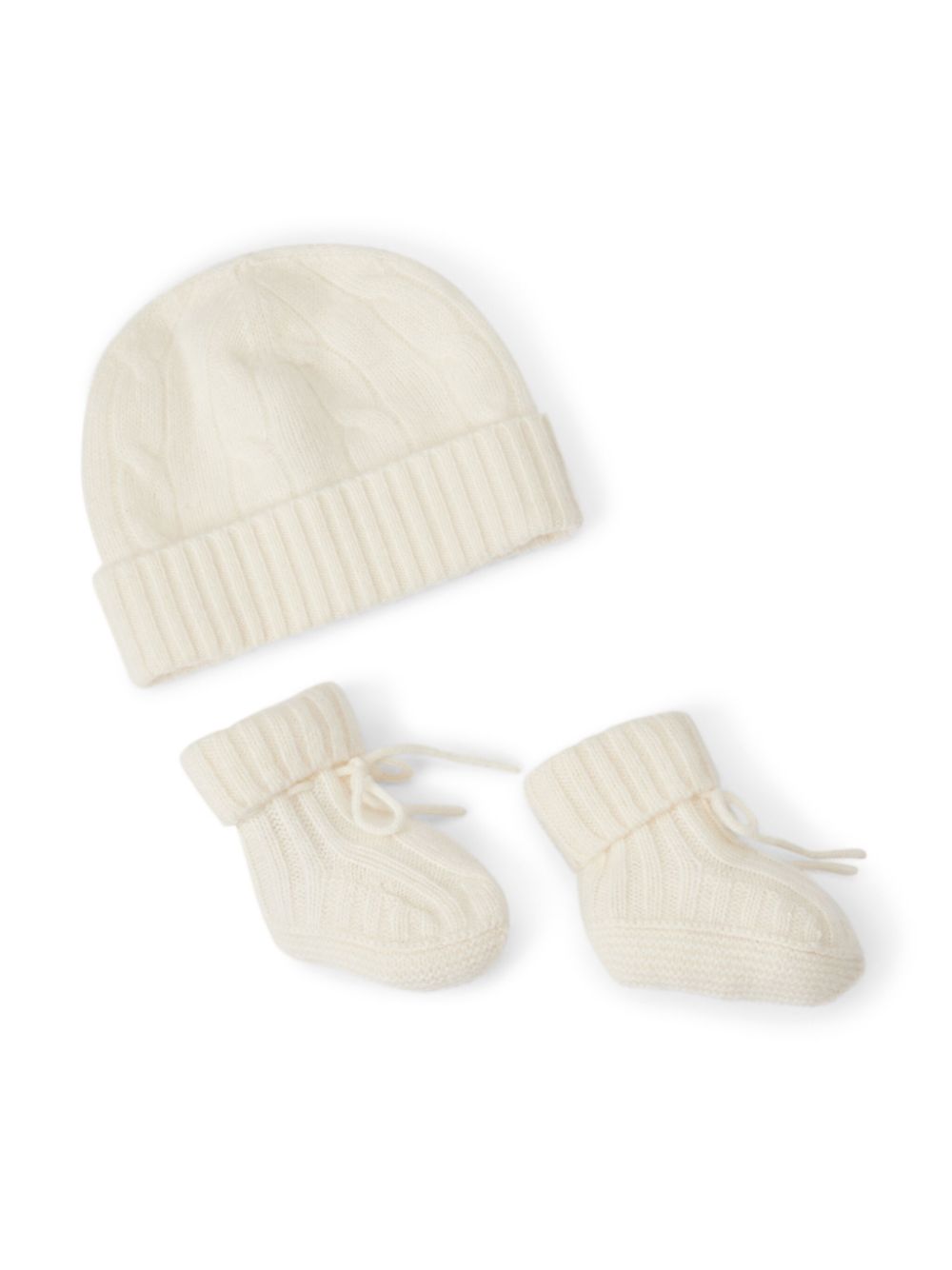 POLO RALPH LAUREN KIDS cashmere beanie set - White von POLO RALPH LAUREN KIDS