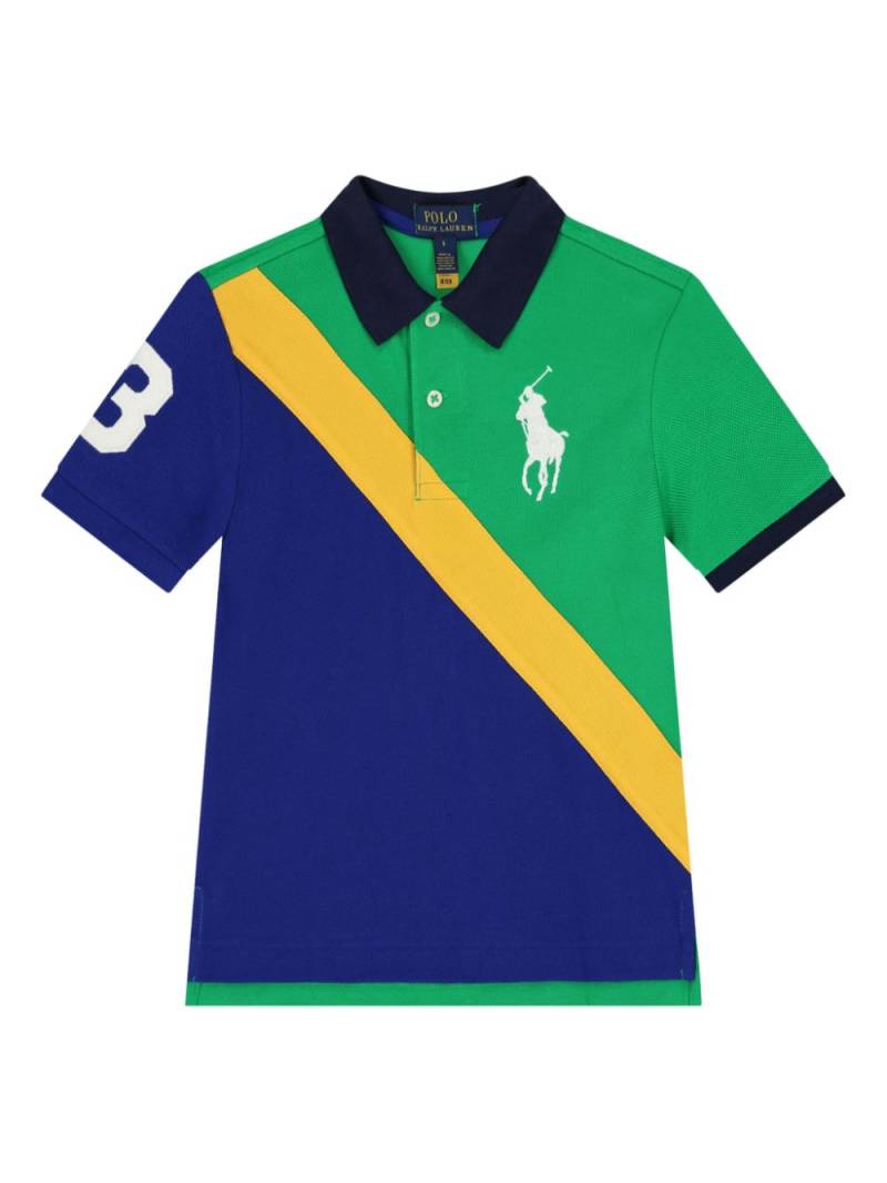 POLO RALPH LAUREN KIDS colour-block polo shirt - Blue von POLO RALPH LAUREN KIDS