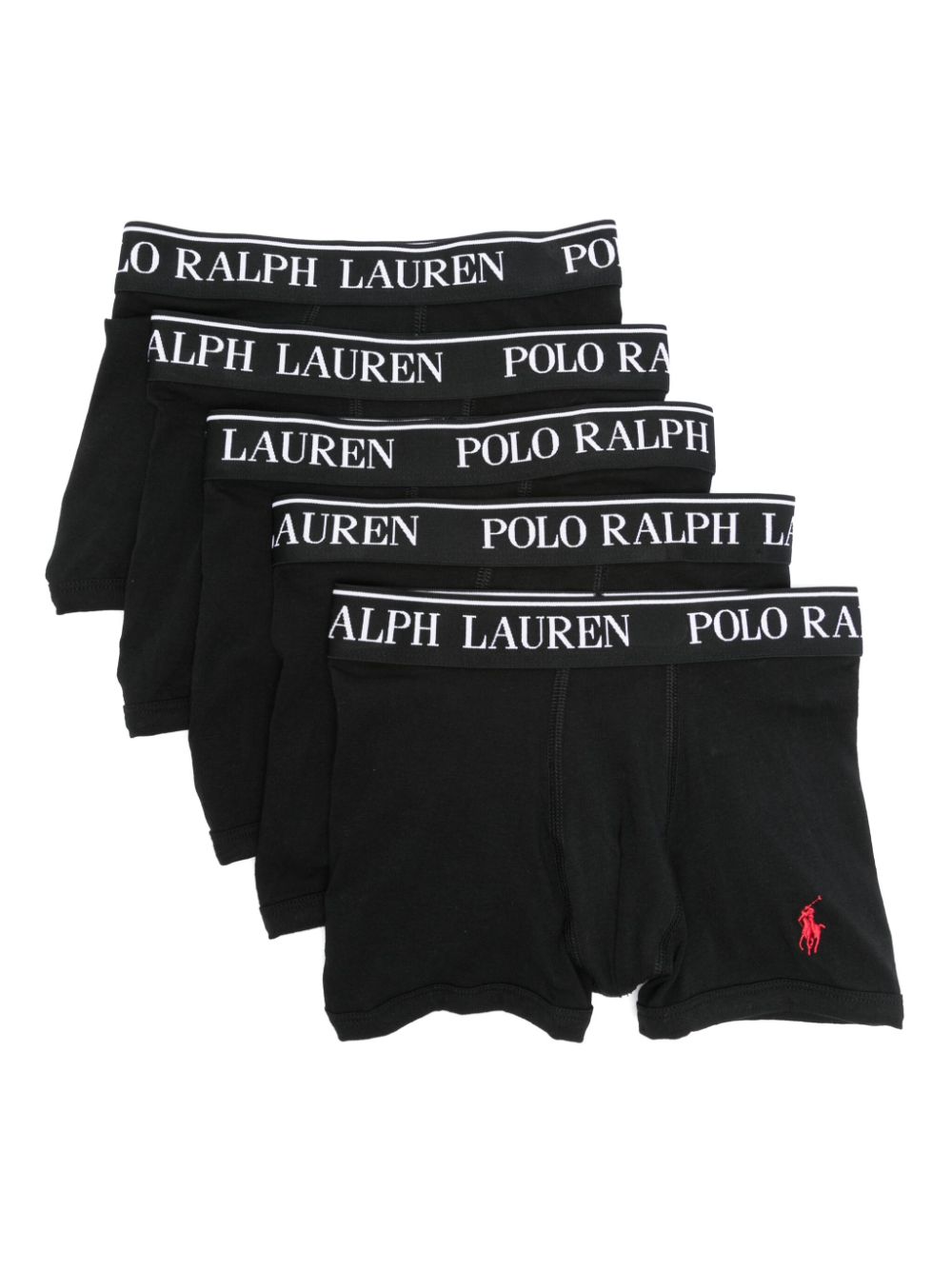 POLO RALPH LAUREN KIDS cotton boxers (pack of five) - Black von POLO RALPH LAUREN KIDS