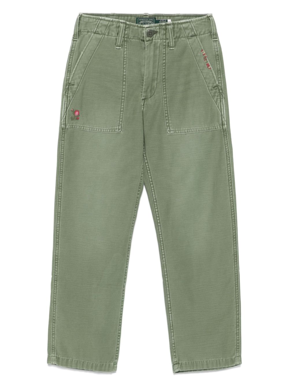 POLO RALPH LAUREN KIDS embroidered carpenter trousers - Green von POLO RALPH LAUREN KIDS