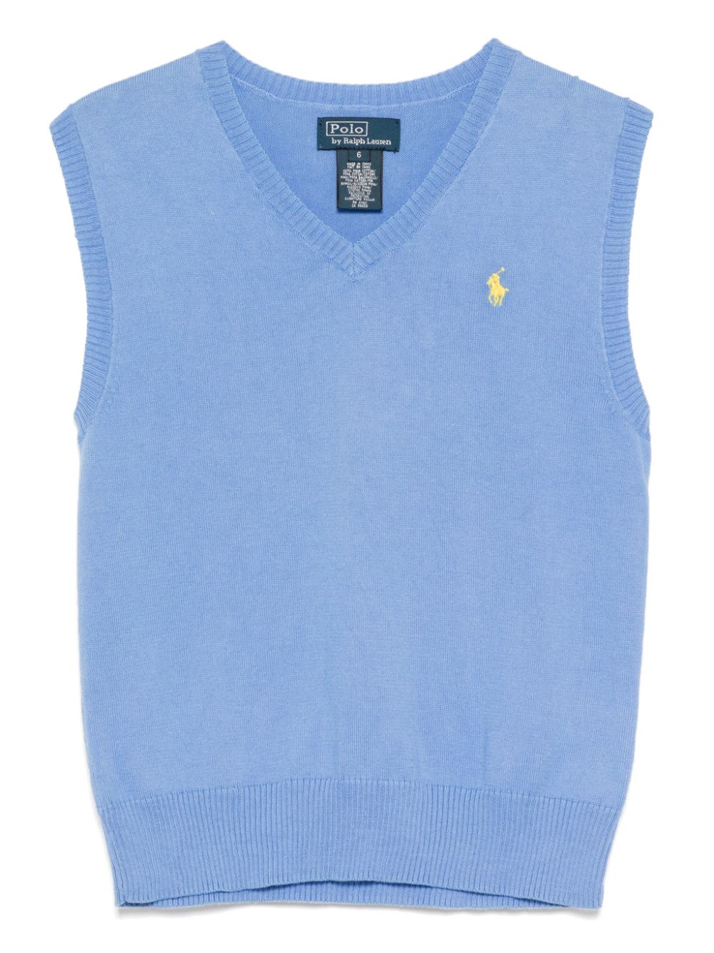 POLO RALPH LAUREN KIDS embroidered-pony knit vest - Blue von POLO RALPH LAUREN KIDS