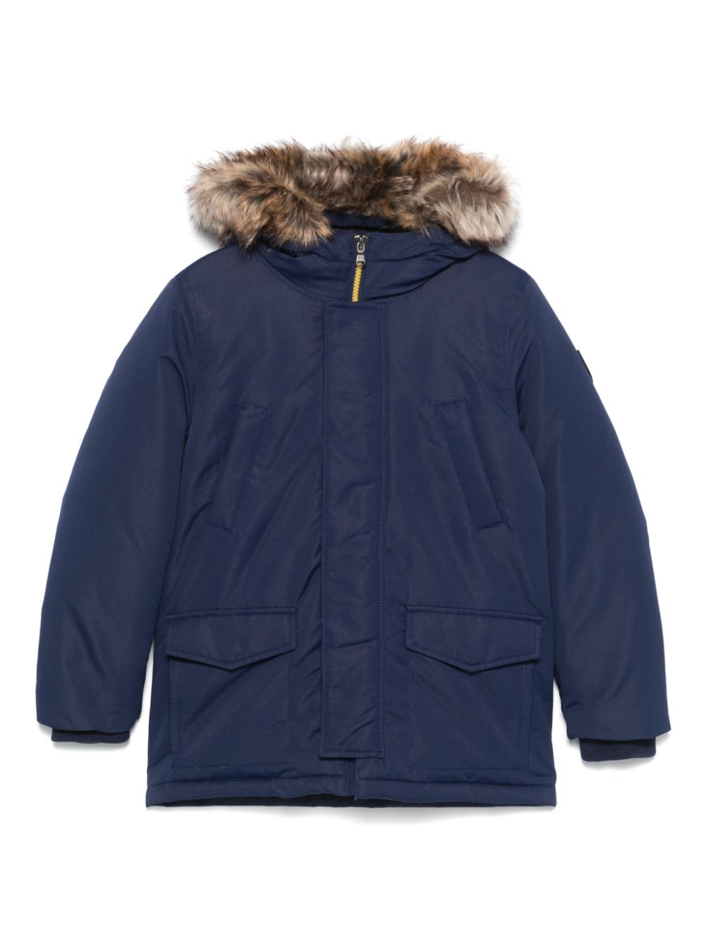 POLO RALPH LAUREN KIDS faux-fur-trim down coat - Blue von POLO RALPH LAUREN KIDS