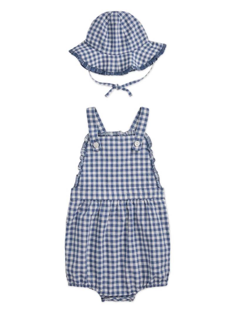 POLO RALPH LAUREN KIDS gingham-print dungaree set - Blue von POLO RALPH LAUREN KIDS