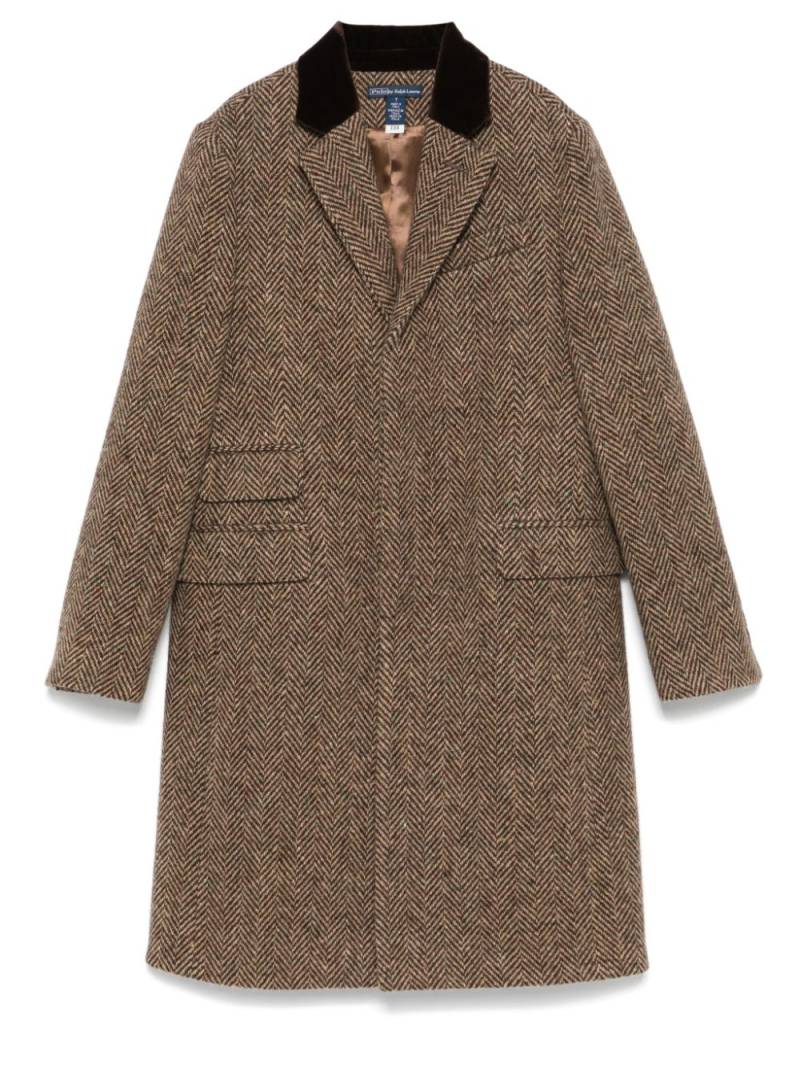 POLO RALPH LAUREN KIDS herringbone wool coat - Brown von POLO RALPH LAUREN KIDS