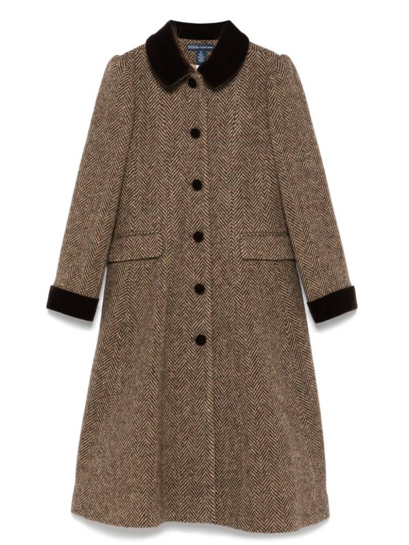 POLO RALPH LAUREN KIDS herringbone wool coat - Brown von POLO RALPH LAUREN KIDS