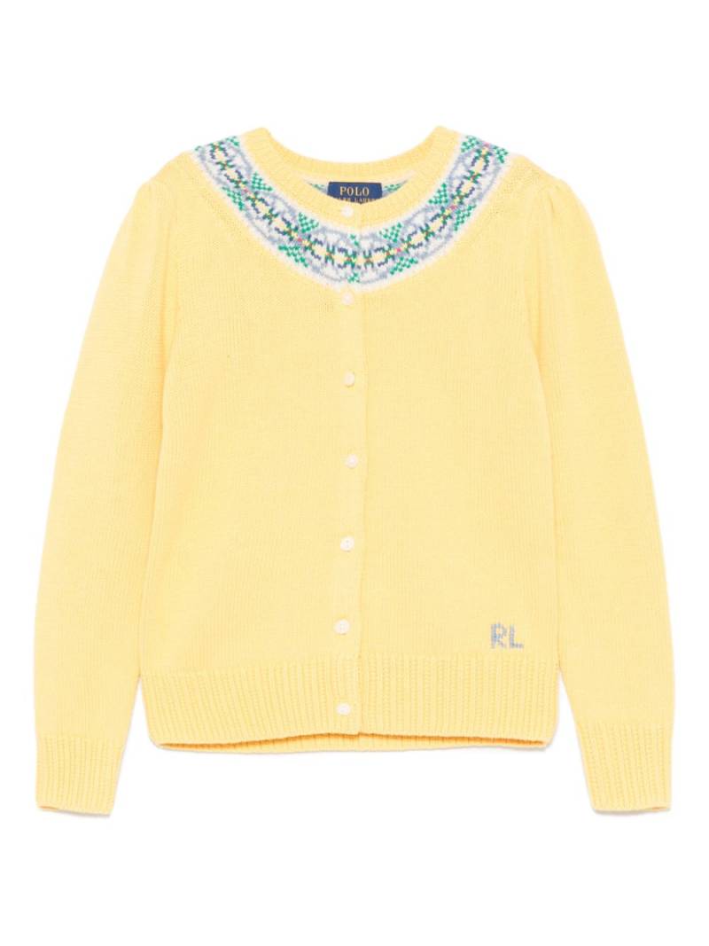 POLO RALPH LAUREN KIDS intarsia-pattern cardigan - Yellow von POLO RALPH LAUREN KIDS