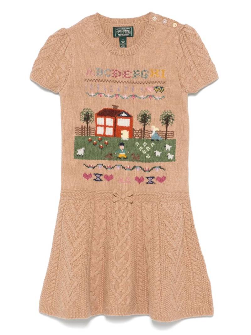 POLO RALPH LAUREN KIDS knitted dress - Neutrals von POLO RALPH LAUREN KIDS