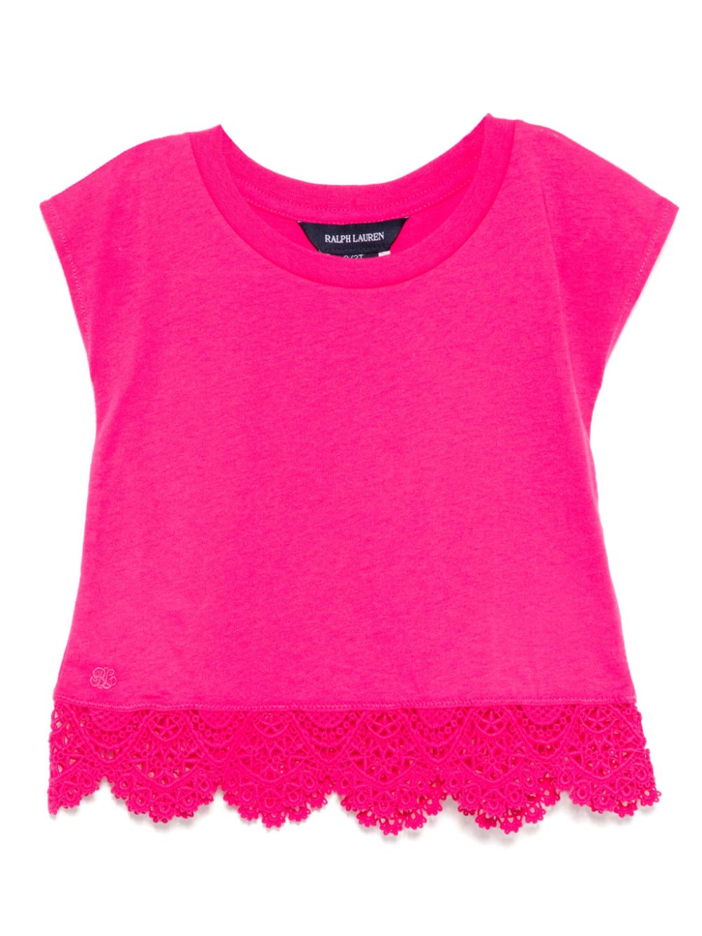 POLO RALPH LAUREN KIDS lace trim T-shirt - Pink von POLO RALPH LAUREN KIDS