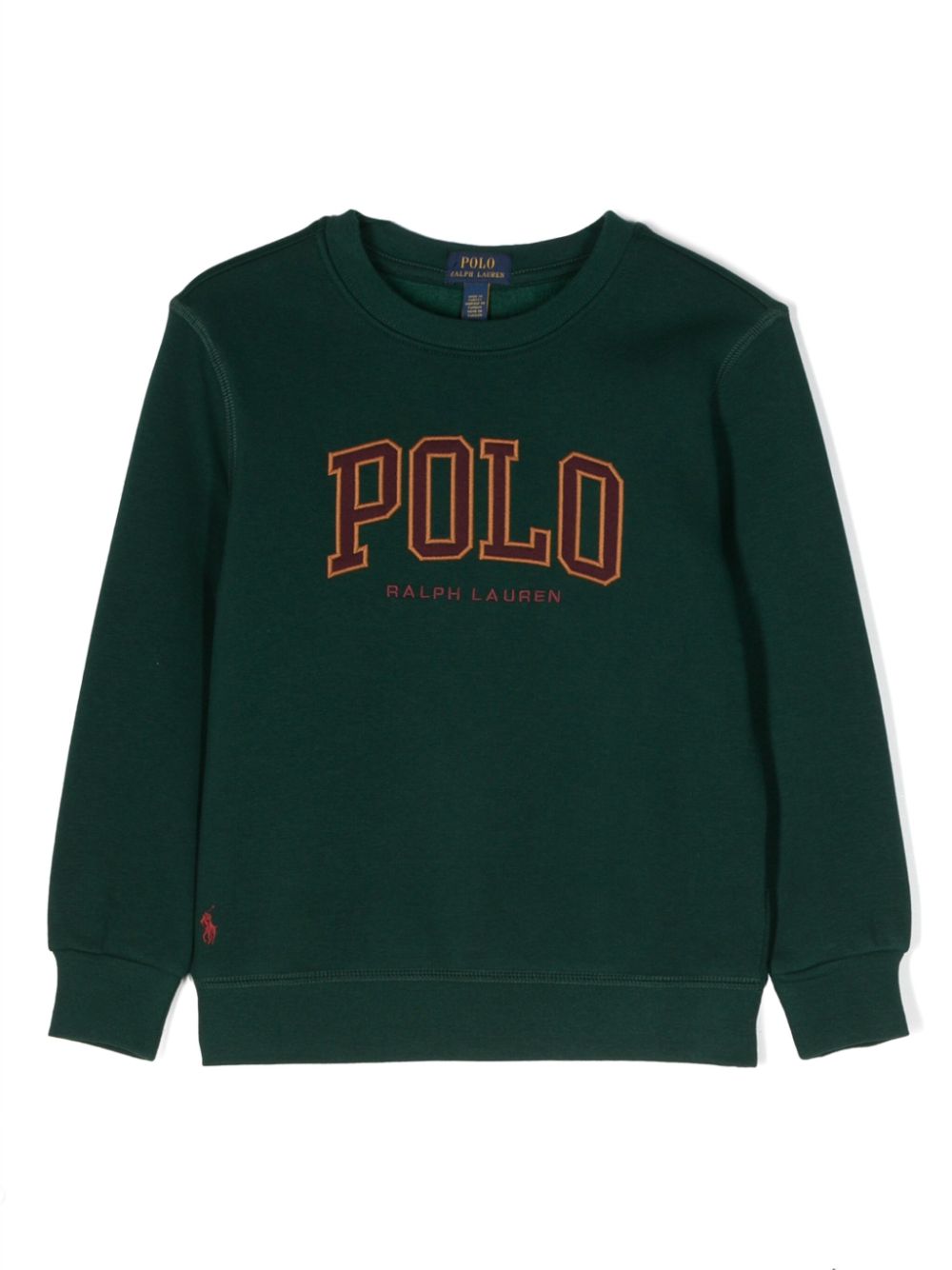 POLO RALPH LAUREN KIDS logo-embroidered cotton blend sweatshirt - Green von POLO RALPH LAUREN KIDS