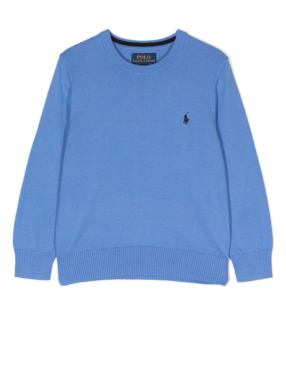 POLO RALPH LAUREN KIDS logo-embroidered knitted sweater - Blue von POLO RALPH LAUREN KIDS