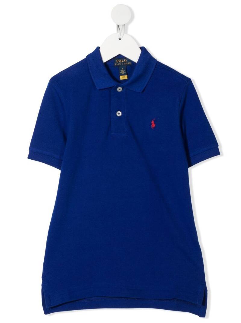 POLO RALPH LAUREN KIDS logo-embroidered polo shirt - Blue von POLO RALPH LAUREN KIDS