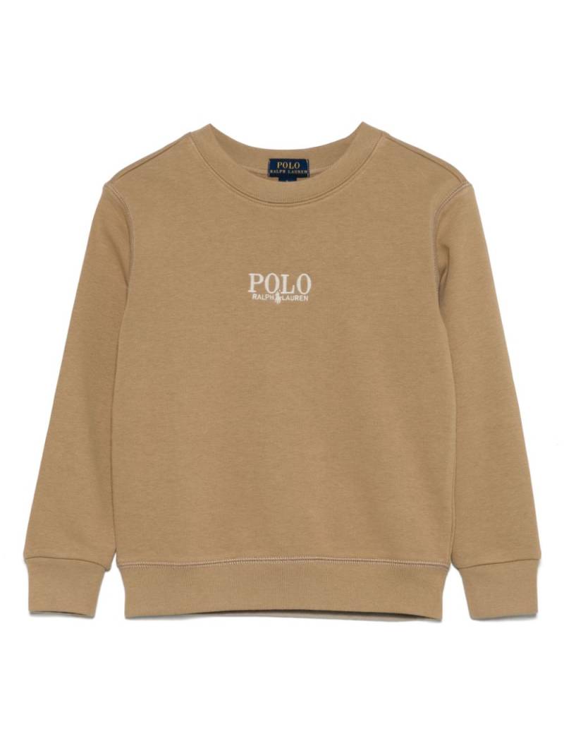 POLO RALPH LAUREN KIDS logo-embroidered sweatshirt - Neutrals von POLO RALPH LAUREN KIDS