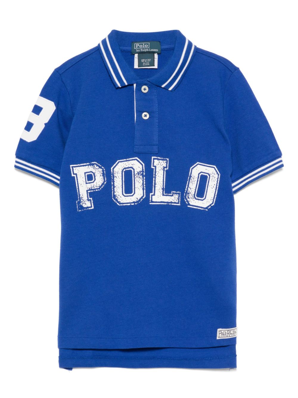 POLO RALPH LAUREN KIDS logo print polo shirt - Blue von POLO RALPH LAUREN KIDS