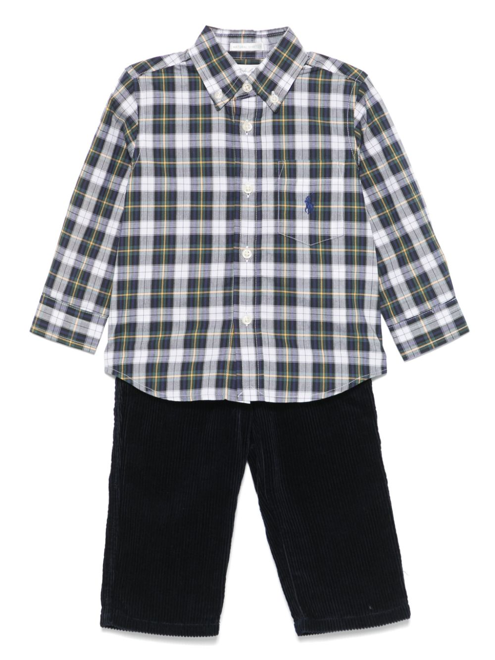 POLO RALPH LAUREN KIDS poplin shirt and trouser set - Blue von POLO RALPH LAUREN KIDS