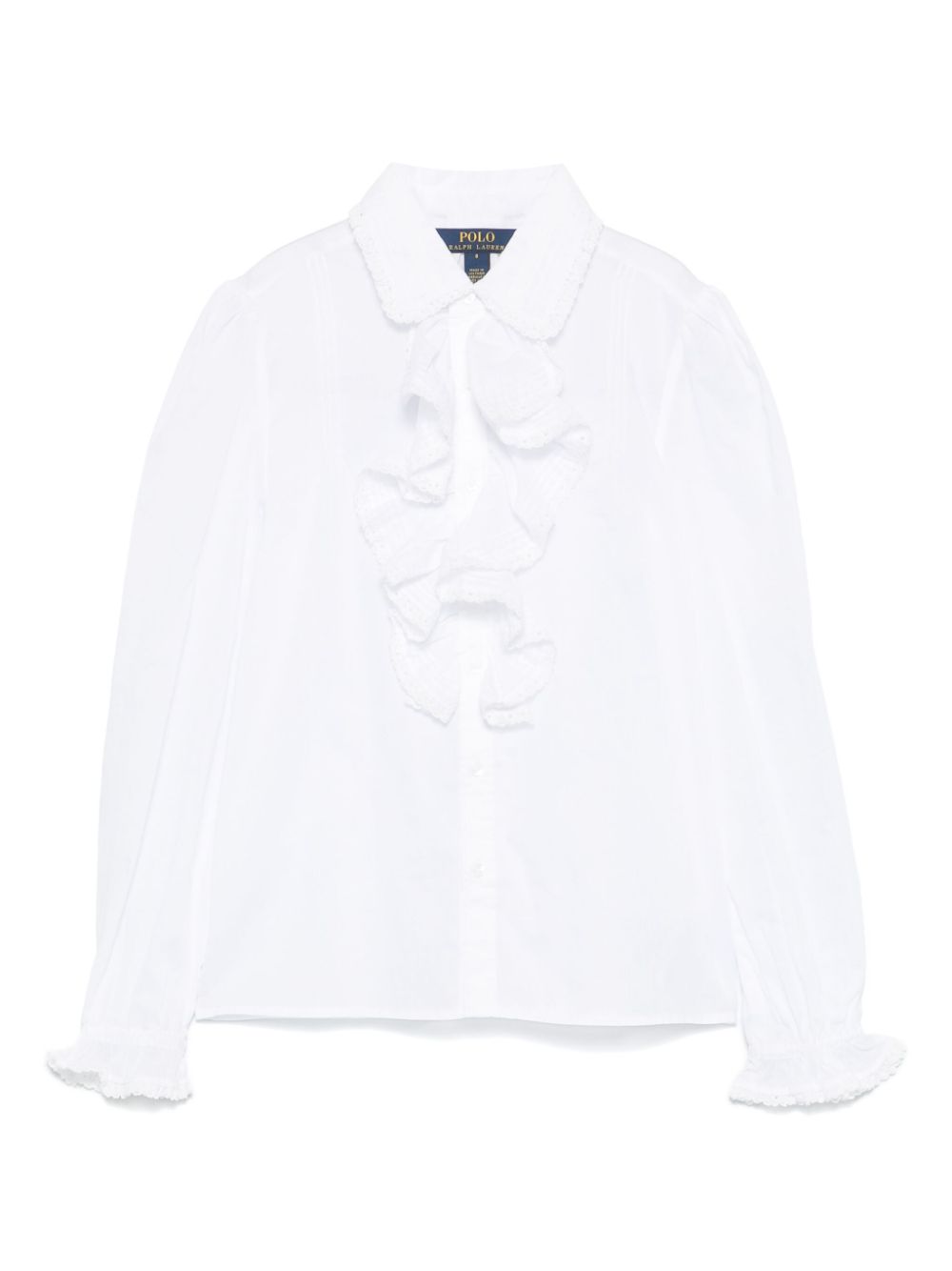 POLO RALPH LAUREN KIDS ruffled cotton shirt - White von POLO RALPH LAUREN KIDS