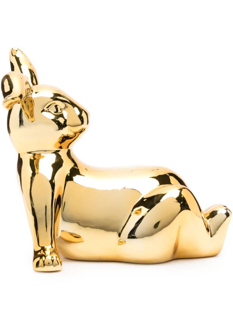 POLSPOTTEN Bunny Belly porcelain moneybox - Gold von POLSPOTTEN