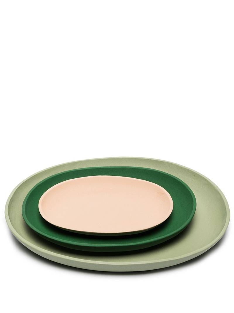 POLSPOTTEN Greek set of three trays - Green von POLSPOTTEN