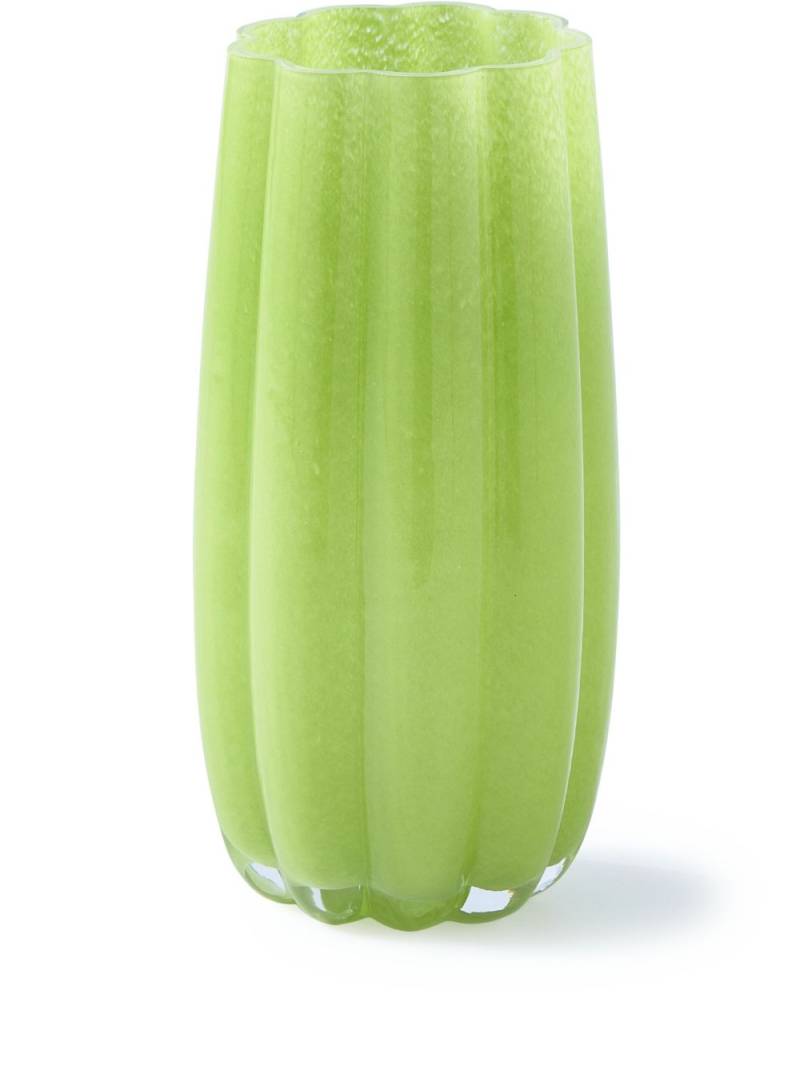 POLSPOTTEN Melon glass vase (13cm x 27cm) - Green von POLSPOTTEN