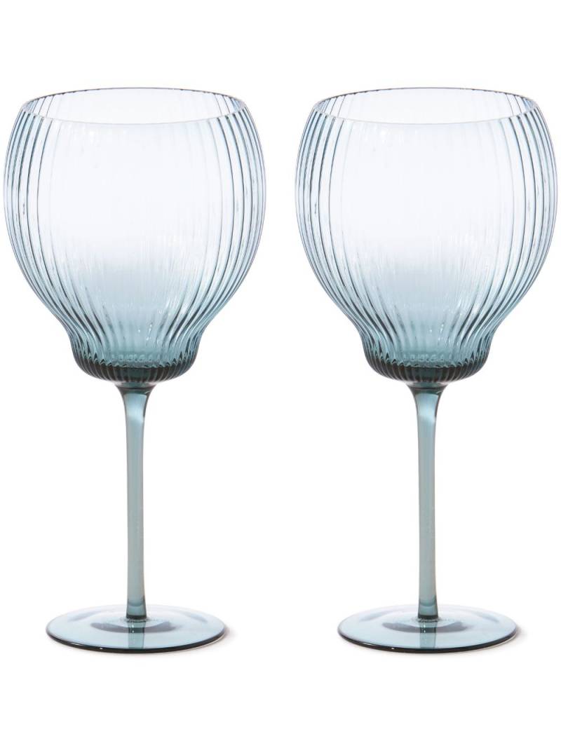 POLSPOTTEN Pum glass wine glasses (set of two) - Blue von POLSPOTTEN