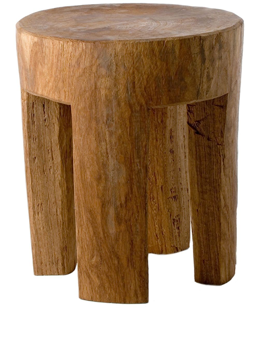 POLSPOTTEN Round four-legs wood stool - Brown von POLSPOTTEN