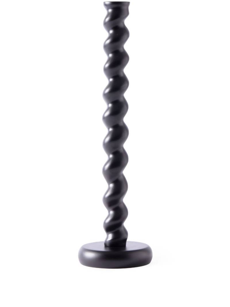 POLSPOTTEN XL Twister matte-finish candle holder - Black von POLSPOTTEN