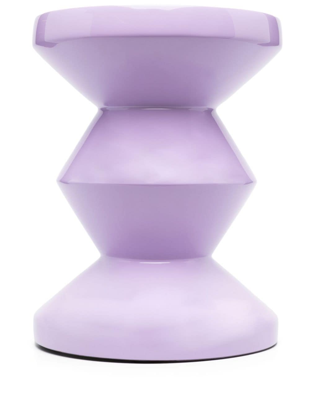 POLSPOTTEN Zig Zag lacquered stool - Purple von POLSPOTTEN