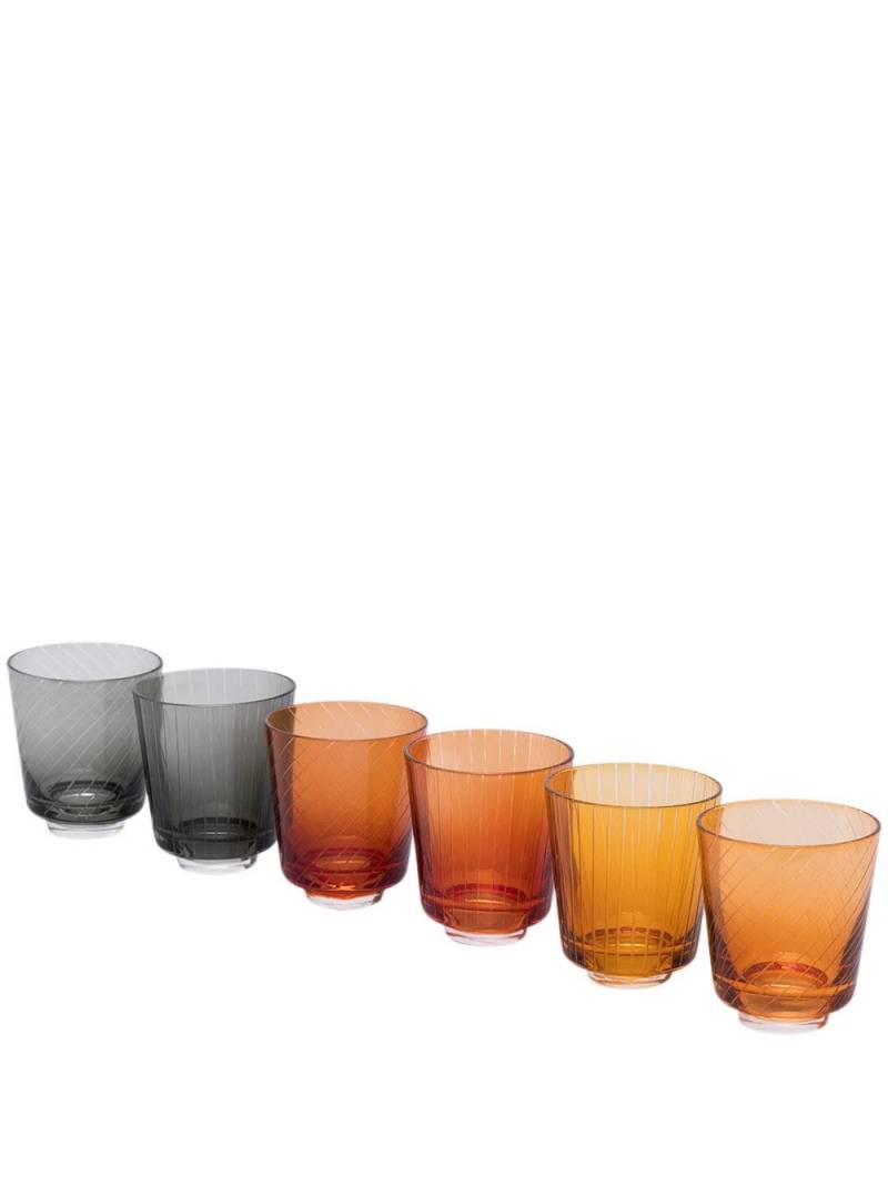 POLSPOTTEN set of 6 Library glasses (200ml) - Yellow von POLSPOTTEN