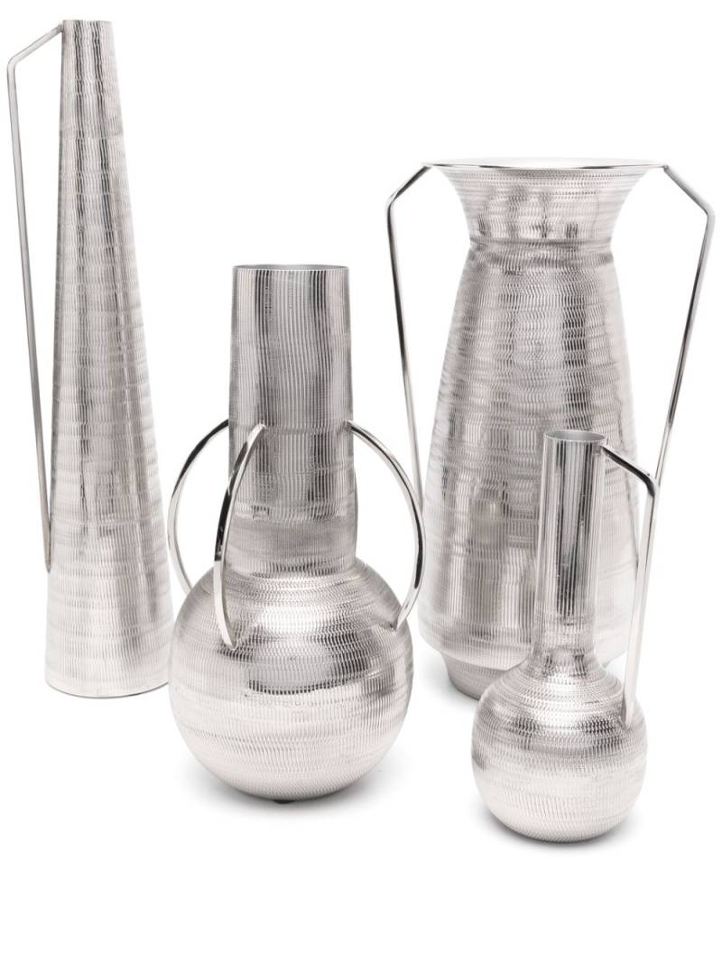 POLSPOTTEN x Browns Roman metal vases (set of four) - Silver von POLSPOTTEN