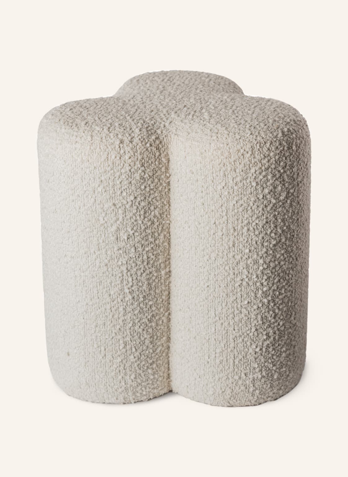 Polspotten Bouclé-Hocker Clover weiss Polspotten Bouclé-Hocker Clover weiss von POLSPOTTEN
