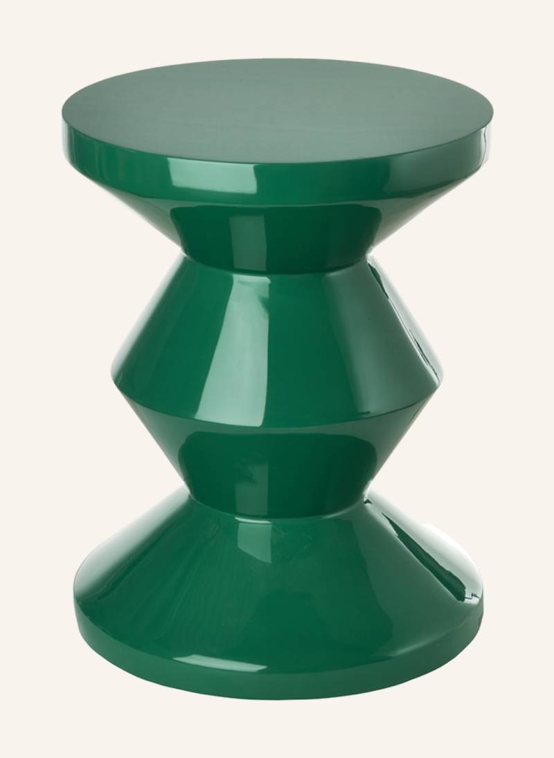 Polspotten Hocker Zig Zag gruen von POLSPOTTEN