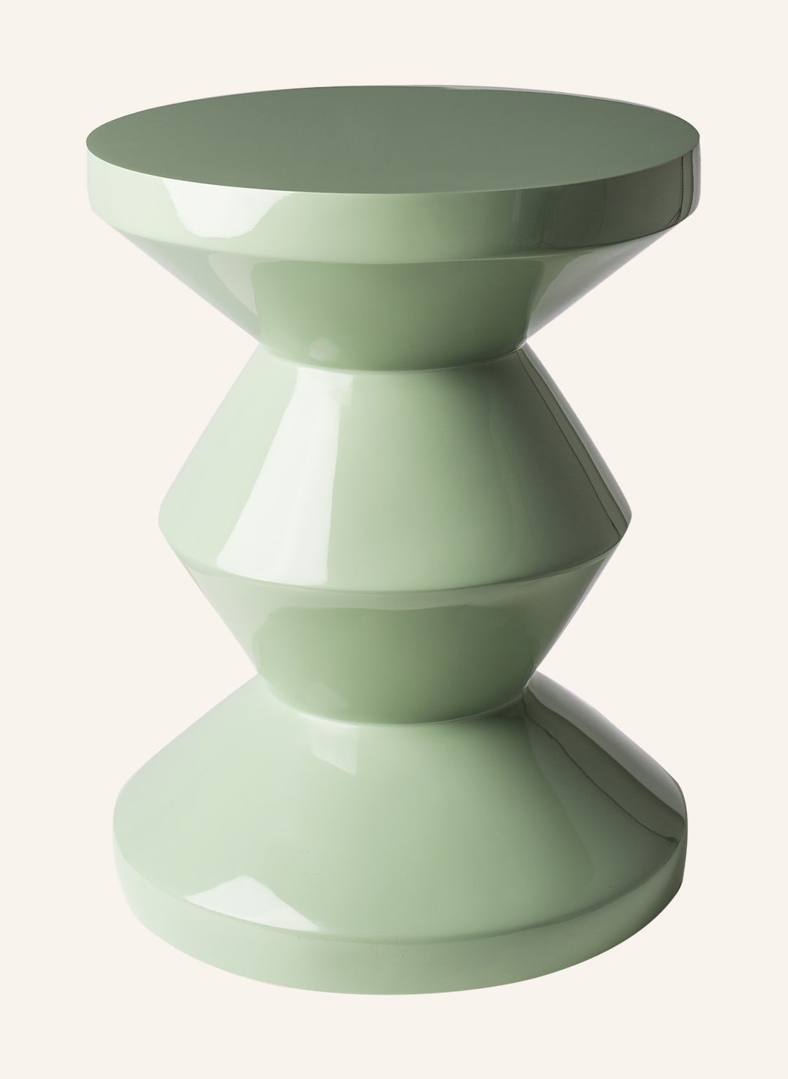 Polspotten Hocker Zig Zag gruen Polspotten Hocker Zig Zag gruen von POLSPOTTEN