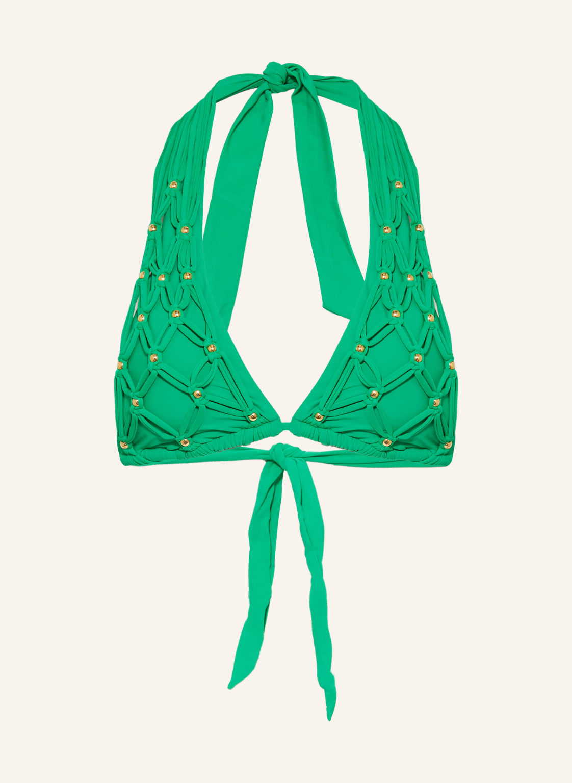 Pq Neckholder-Bikini-Top Seaweed Mit Schmuckperlen gruen von PQ