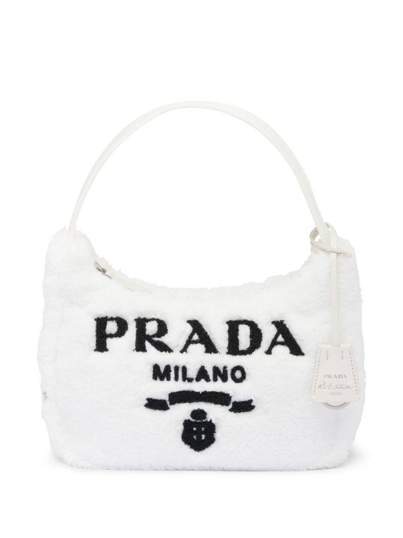 Prada Re-Edition 2000 terry-effect mini bag - White von Prada