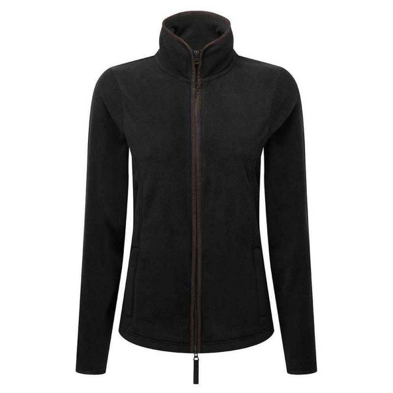 Artisan Fleecejacke Kontrastbesatz Damen Schwarz 3XL von PREMIER