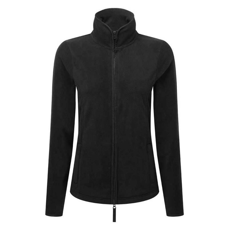 Artisan Fleecejacke Kontrastbesatz Damen Schwarz S von PREMIER