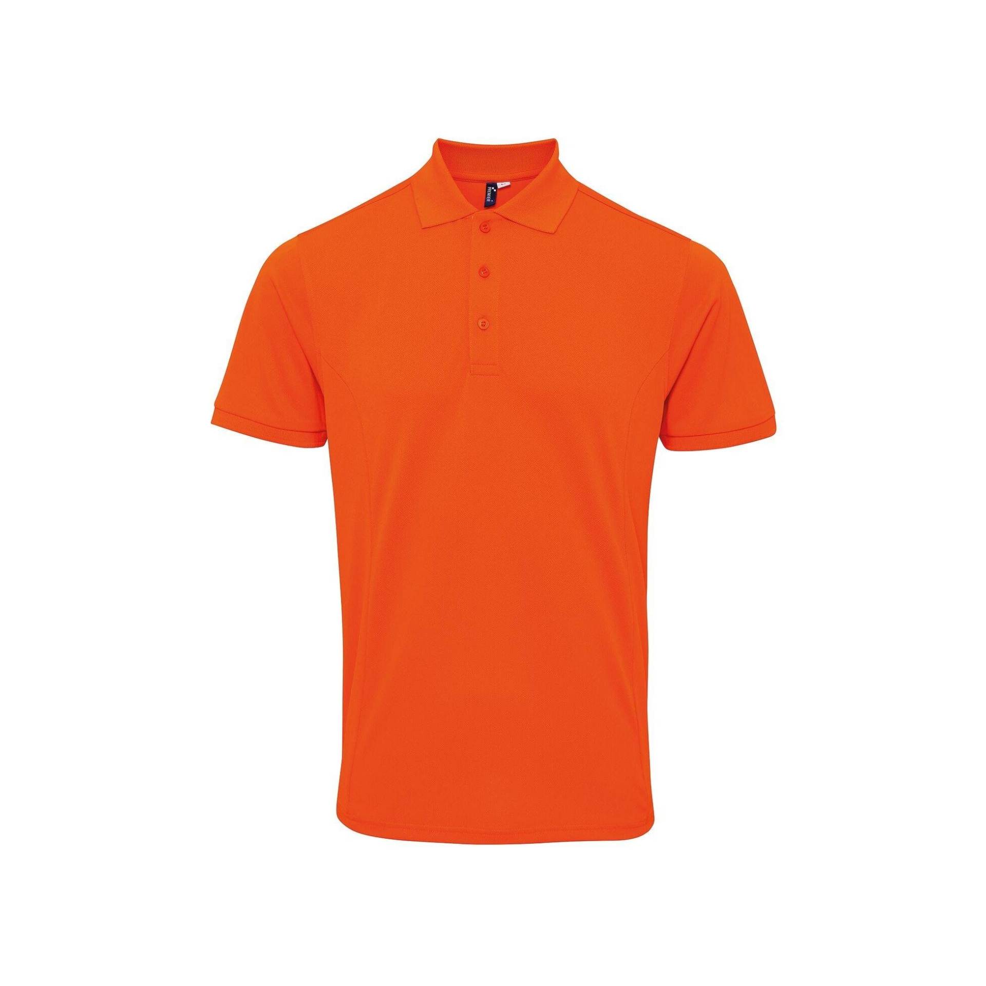 PREMIER - Coolchecker PiquéPoloshirt mit CoolPlus, für Herren, Orange, Größe 3XL von PREMIER