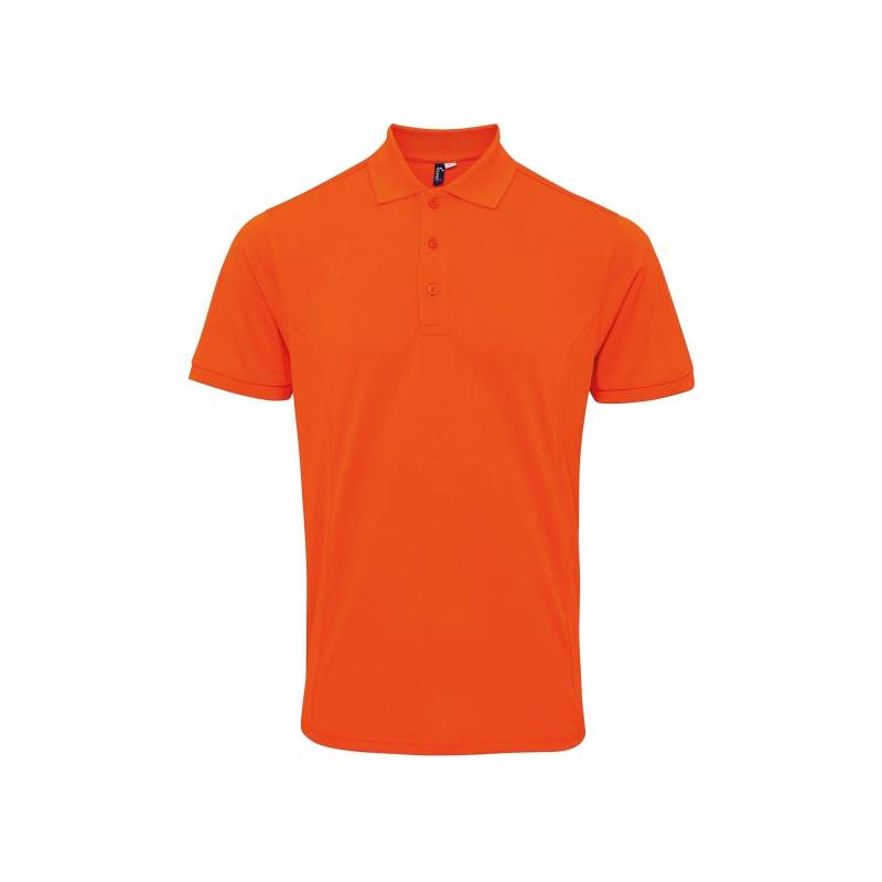 Coolchecker Piquépoloshirt Mit Coolplus Herren Orange 3XL von PREMIER