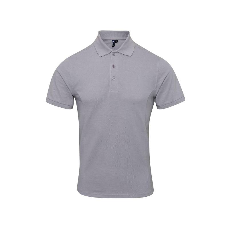 Coolchecker Piquépoloshirt Mit Coolplus Herren Silber 4XL von PREMIER