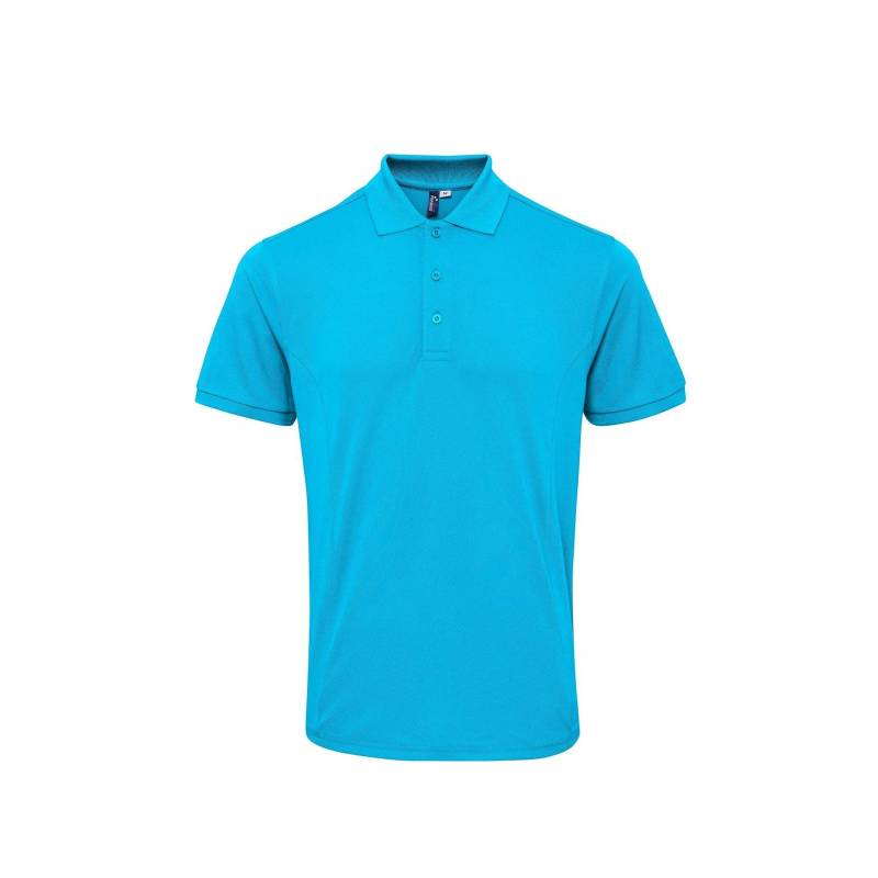 Coolchecker Piquépoloshirt Mit Coolplus Herren Türkisblau 3XL von PREMIER