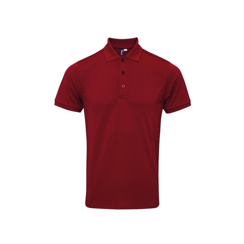 Coolchecker Piquépoloshirt Mit Coolplus Herren Weinrot 3XL von PREMIER