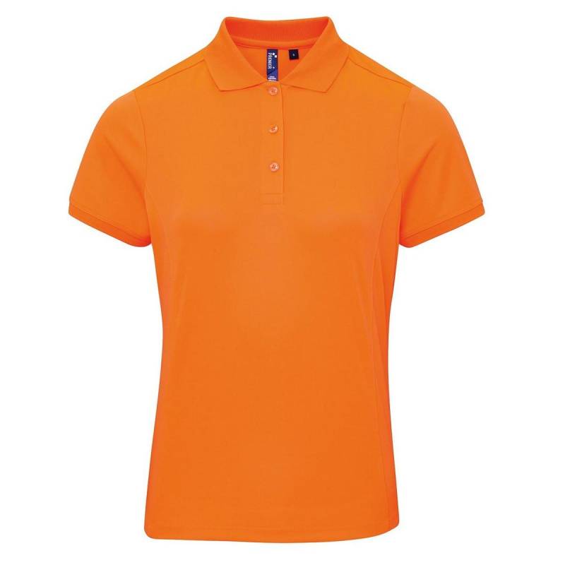 Coolchecker Poloshirt Damen Orange 36 von PREMIER