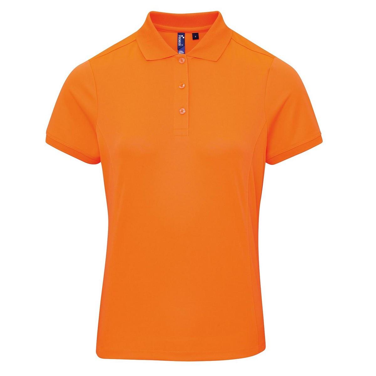 Coolchecker Poloshirt Damen Orange 38 von PREMIER