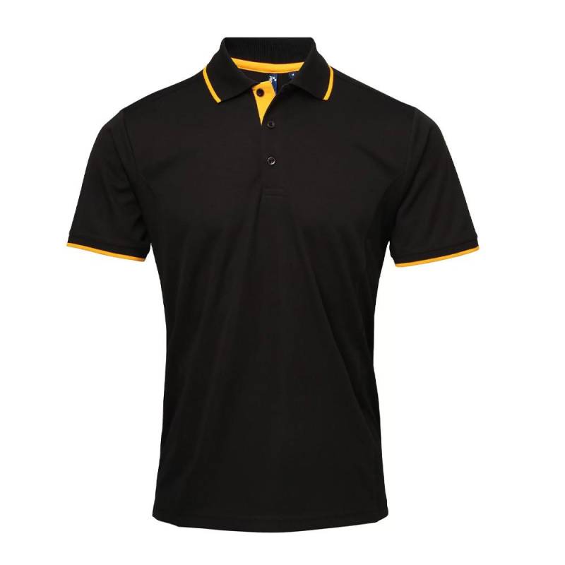 PREMIER - Coolchecker Poloshirt, für Herren, Schwarz, Größe 4XL von PREMIER