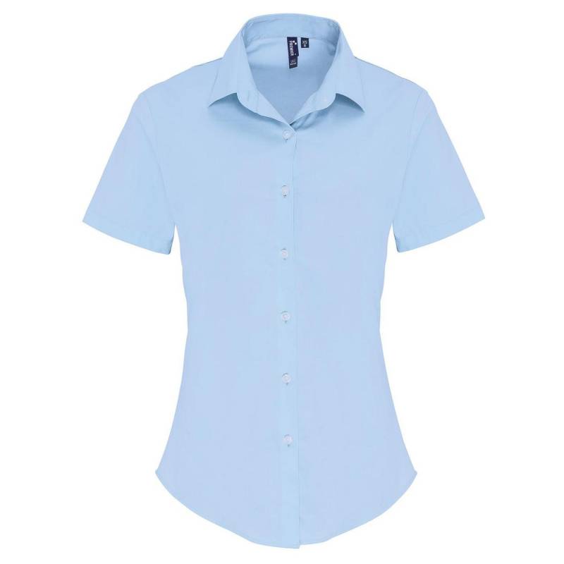 PREMIER - Formelles Hemd kurzärmlig, für Damen, Blau, Größe M von PREMIER